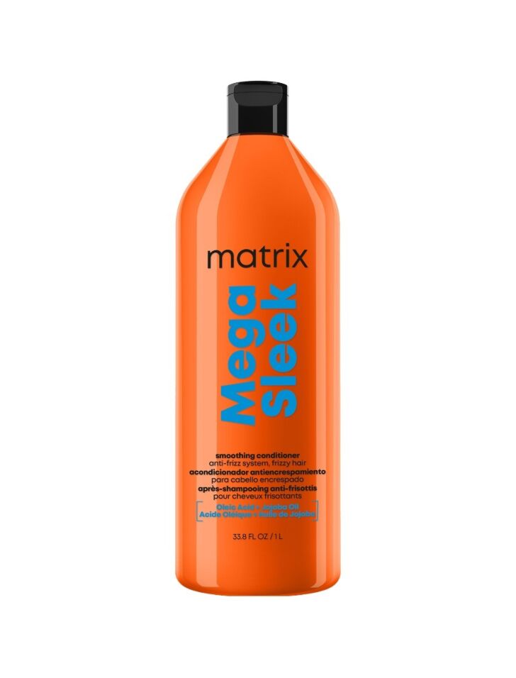 Профессиональный кондиционер Mega Sleek для гладкости с маслом жожоба и олеиновой кислотой, 1 л